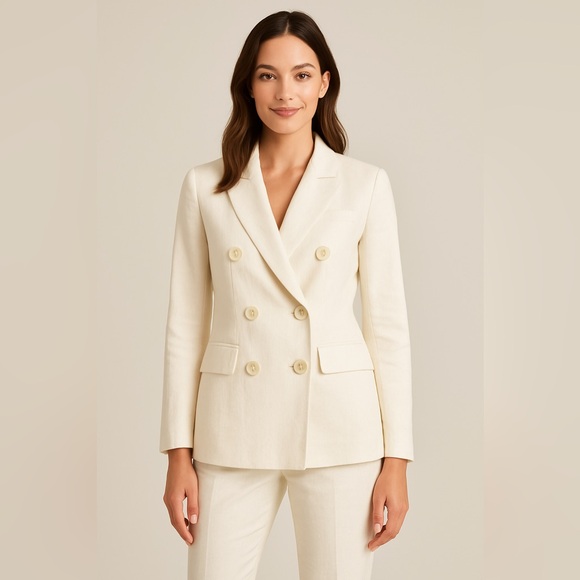 Veronica Beard Jackets & Blazers - Veronica Beard Ivory Double-Breasted Blazer